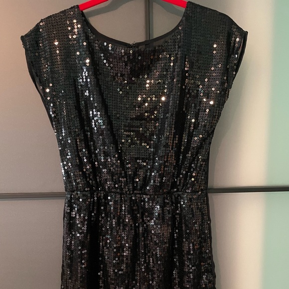 Black sequin party dress sz Small - Picture 6 of 7